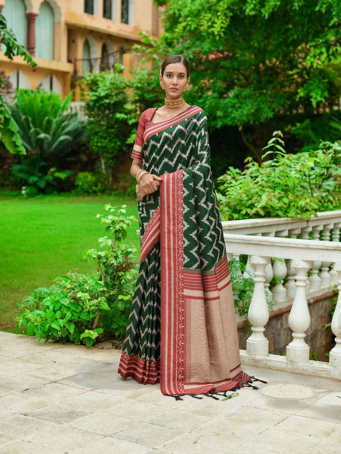 Zigzag Color Set Art Silk Wedding Saree Catalog